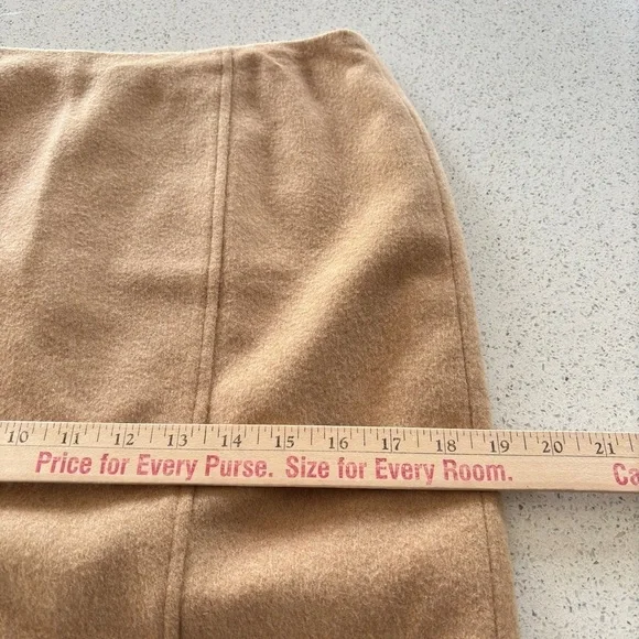 Talbots Pencil Skirt Women's Sz 8 Petite Tan Camel Hair Fitted Classic Secretary - Picture 12 of 12